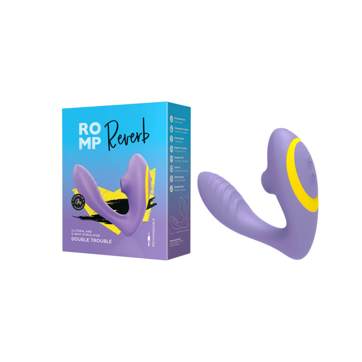 Succionador y Vibrador Romp Reverb Lila Succionador y Vibrador Romp Reverb Lila