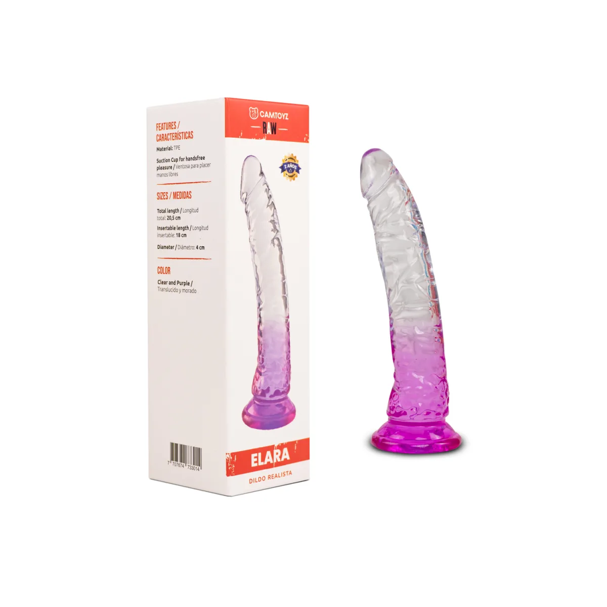 Dildo Realista Elara 20.5 cm Camtoyz - Color: Morado Dildo Realista Elara 20.5 cm Camtoyz - Color: Morado