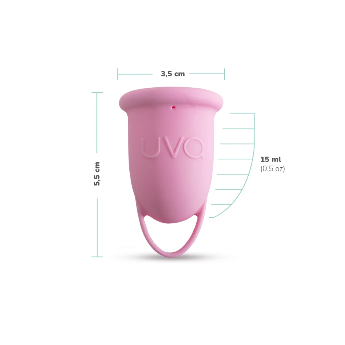 Copa Menstrual UVA 2 Talla 0 Rosada Copa Menstrual UVA 2 Talla 0 Rosada
