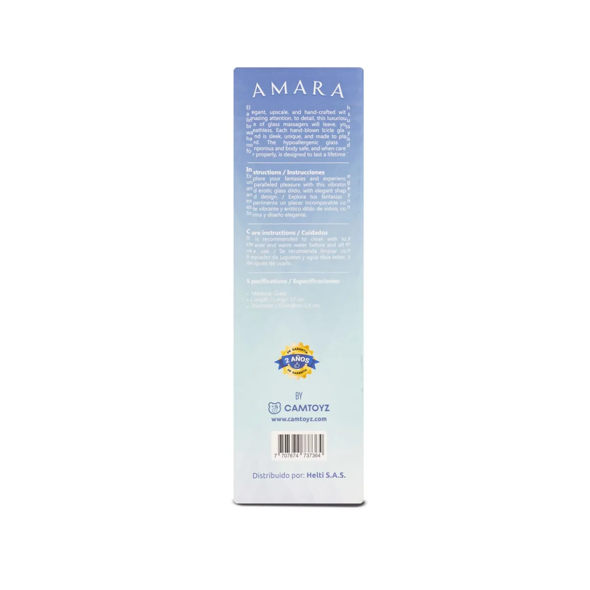 Dildo de Vidrio Amara 17 cm Camtoyz Dildo de Vidrio Amara 17 cm Camtoyz