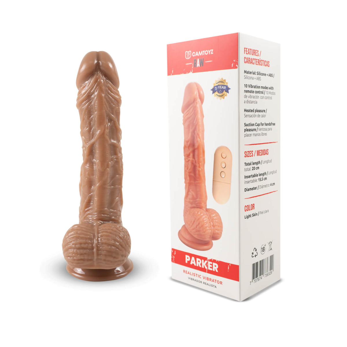Vibrador realista Parker 20 cm Camtoyz Vibrador realista Parker 20 cm Camtoyz