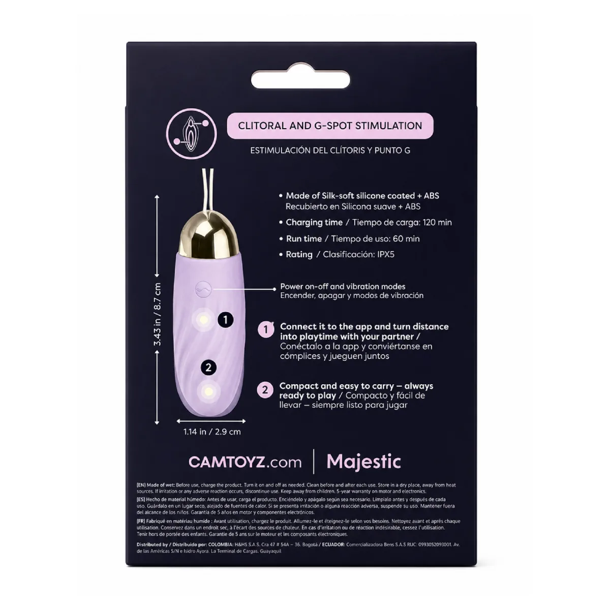 Elenor Huevo Vibrador con App Camtoyz Elenor Huevo Vibrador con App Camtoyz