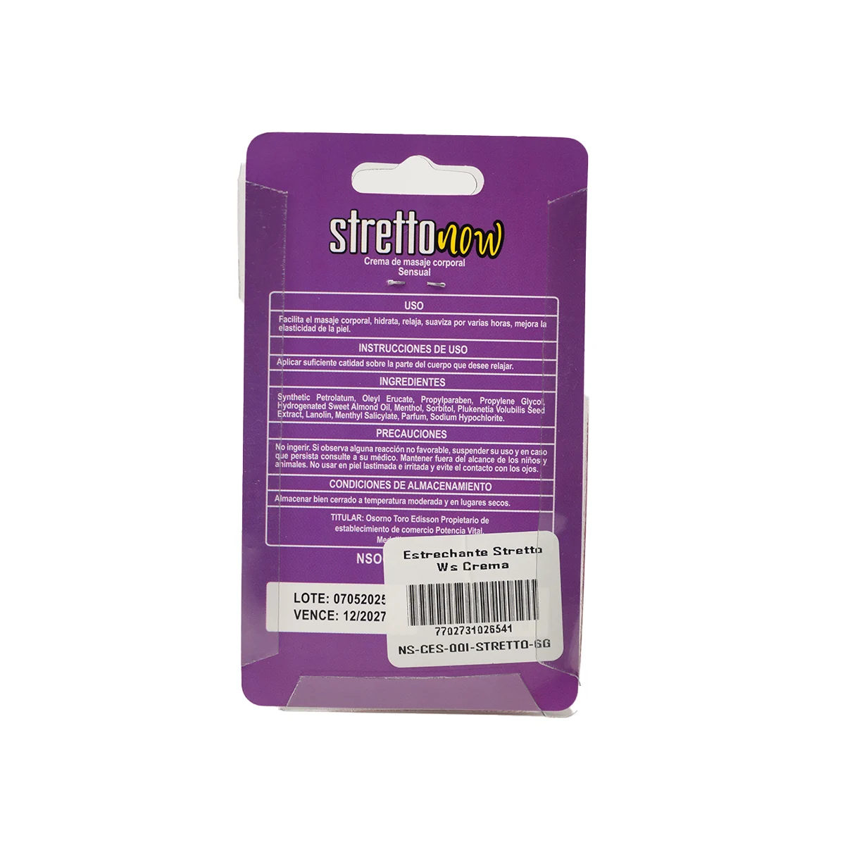 Lubricante Íntimo Estrechante Stretto Lubricante Íntimo Estrechante Stretto