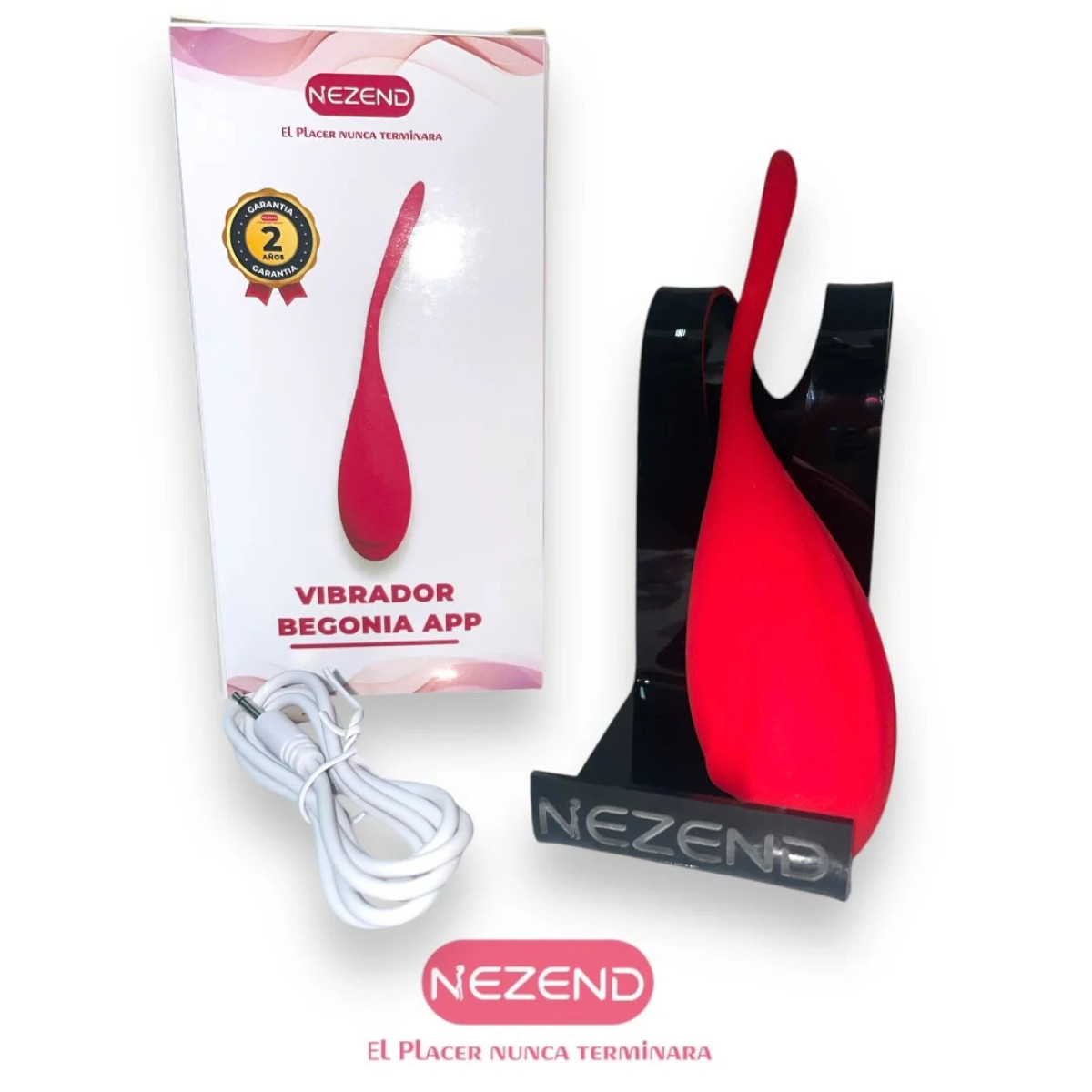 Vibrador Begonia App Carga USB Medidas: 90mm*190mm Vibrador Begonia App Carga USB Medidas: 90mm*190mm
