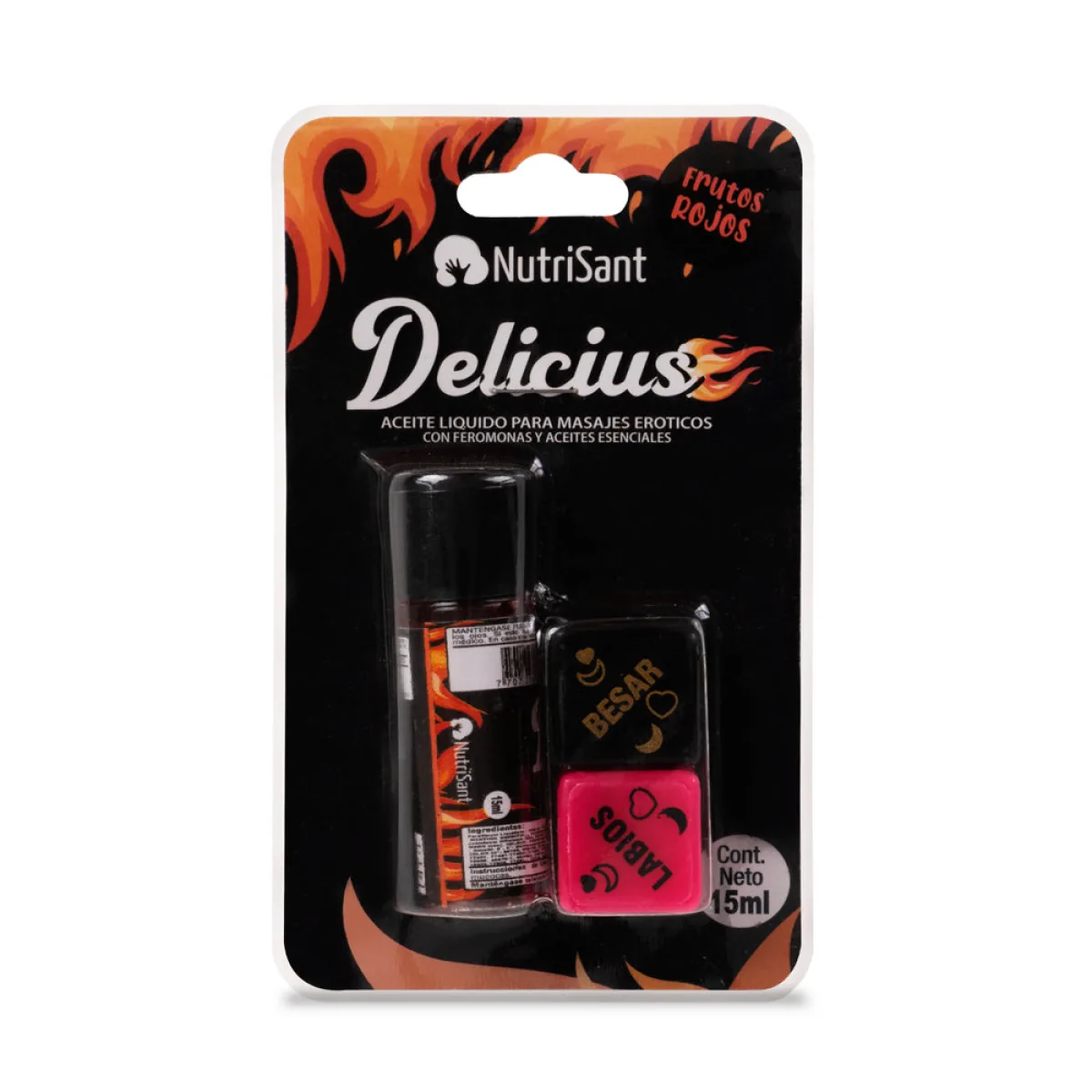 Aceite Caliente para Masajes 15ml Delicius con Dados Sabores Surtidos Aceite Caliente para Masajes 15ml Delicius con Dados Sabores Surtidos