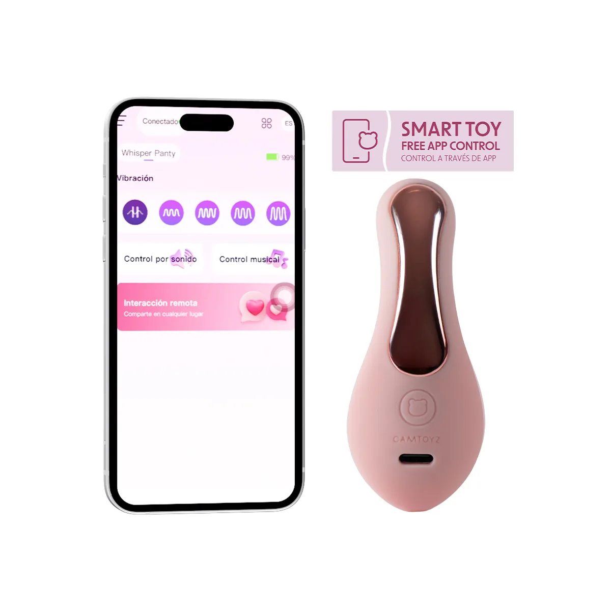 Whisper Panty Vibrador con APP Camtoyz Whisper Panty Vibrador con APP Camtoyz