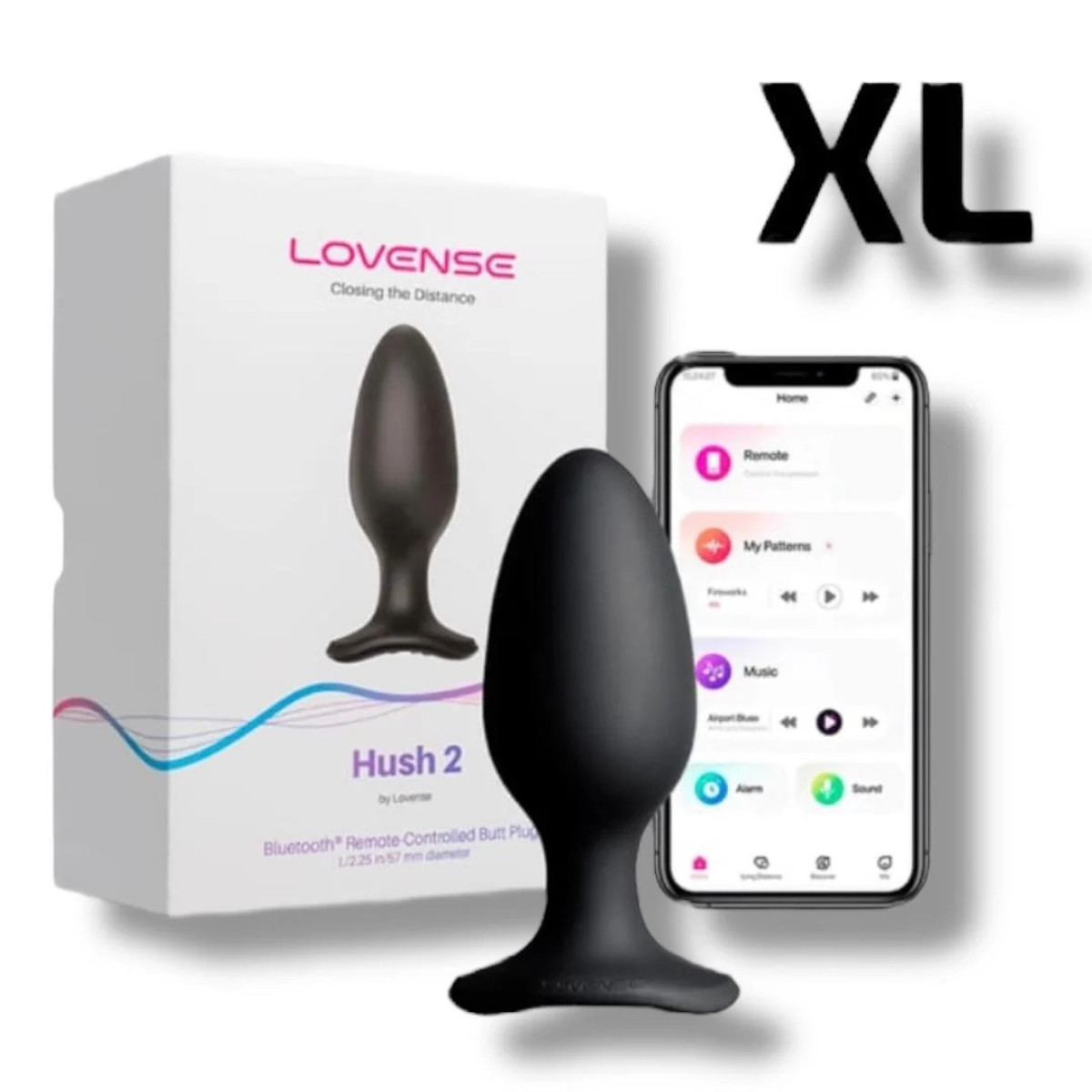 Plug Anal Vibrador Hush 2 Controlado por APP Global by Lovense Plug Anal Vibrador Hush 2 Controlado por APP Global by Lovense