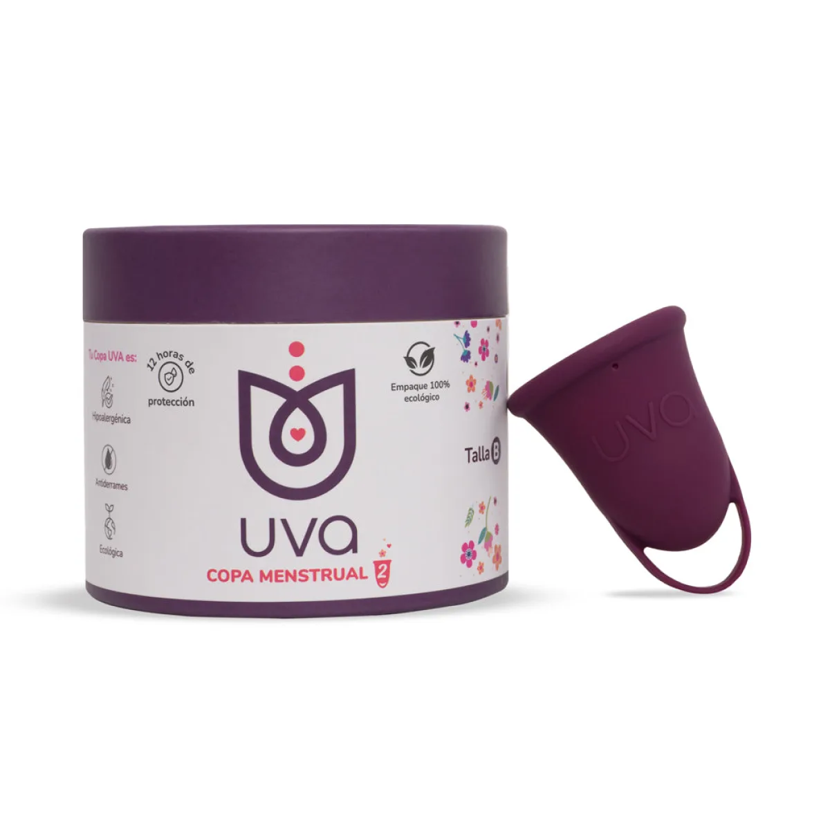 Copa Menstrual UVA 2 Talla B Morado Copa Menstrual UVA 2 Talla B Morado
