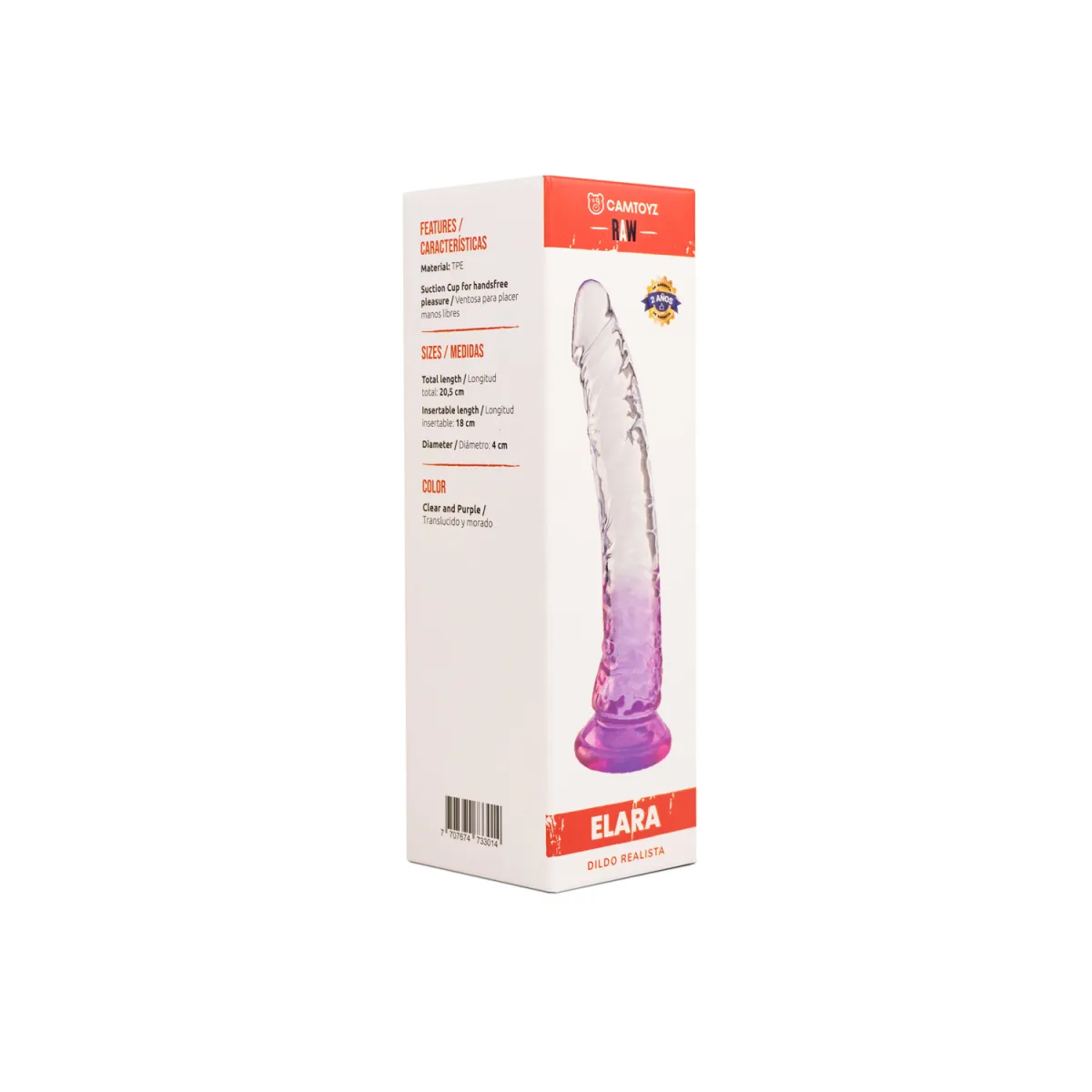 Dildo Realista Elara 20.5 cm Camtoyz - Color: Morado Dildo Realista Elara 20.5 cm Camtoyz - Color: Morado