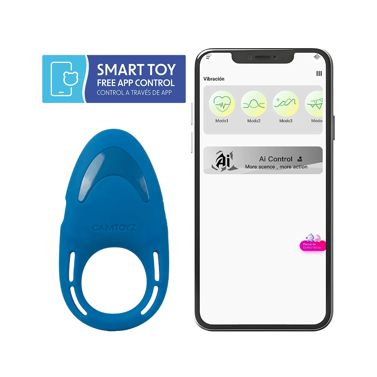 Flexring Anillo vibrador para el pene con App Camtoyz Flexring Anillo vibrador para el pene con App Camtoyz