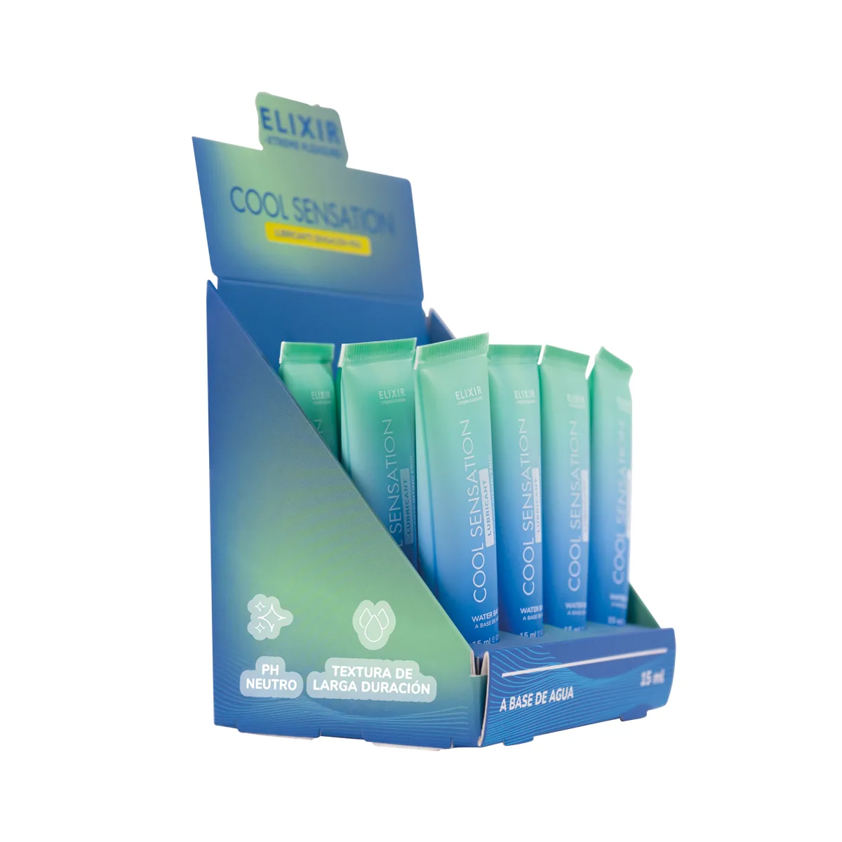 Lubricante Íntimo Frío Cool Sensation Elixir - Tamaño: Sachet Caja X24 Lubricante Íntimo Frío Cool Sensation Elixir - Tamaño: Sachet Caja X24