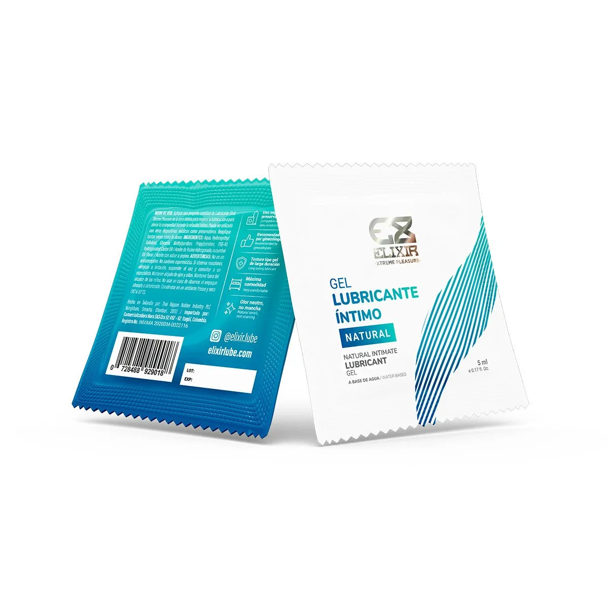 Gel Lubricante Íntimo Natural Elixir - Tamaño: Sachet caja X50 Gel Lubricante Íntimo Natural Elixir - Tamaño: Sachet caja X50