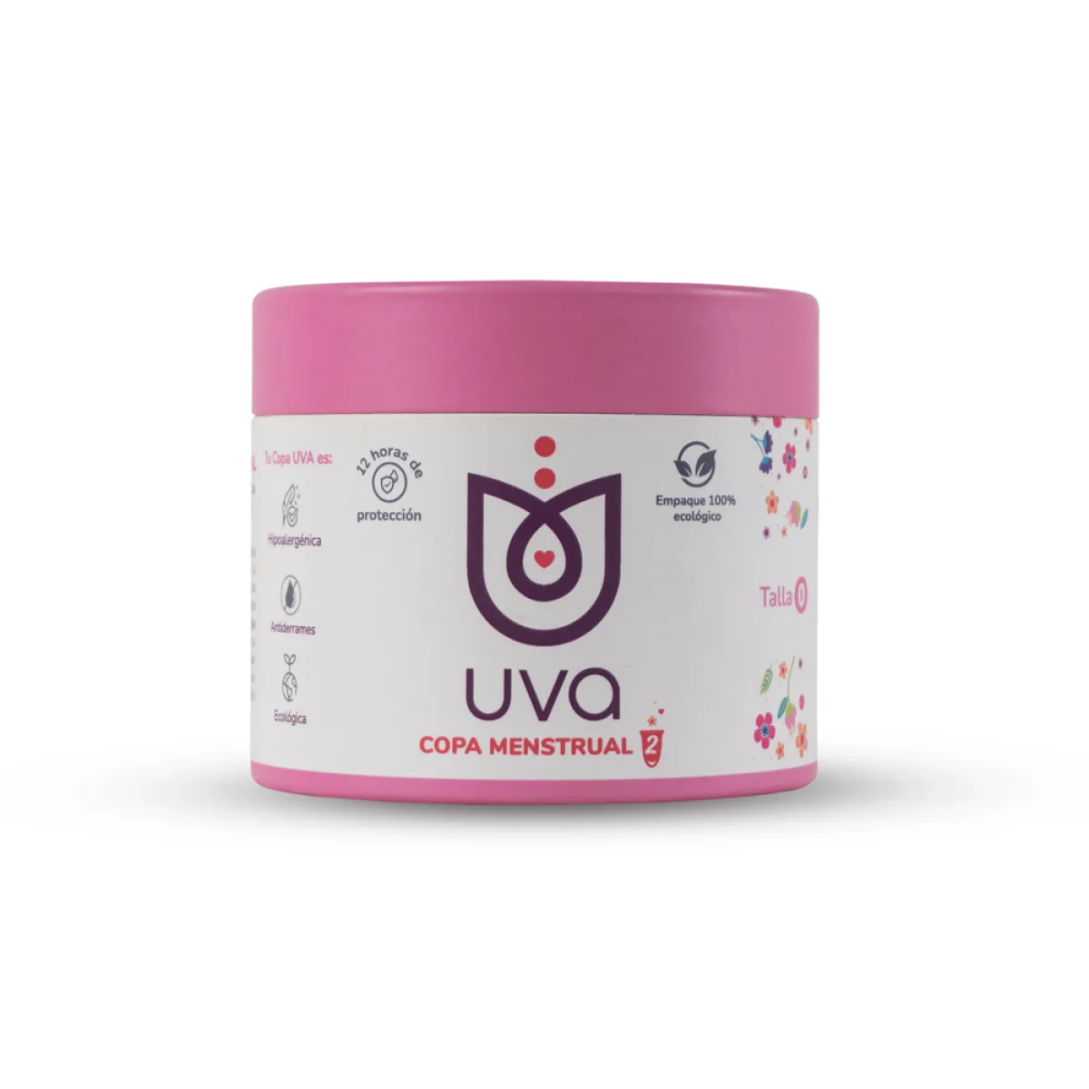 Copa Menstrual UVA 2 Talla 0 Rosada Copa Menstrual UVA 2 Talla 0 Rosada